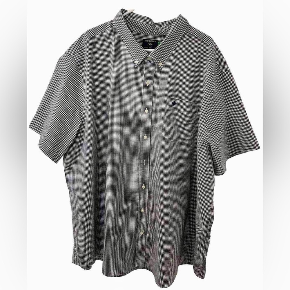 Dockers Men's Short Sleeve Quality
Comfort Classic Fit Plaid Shirt Size 3XL